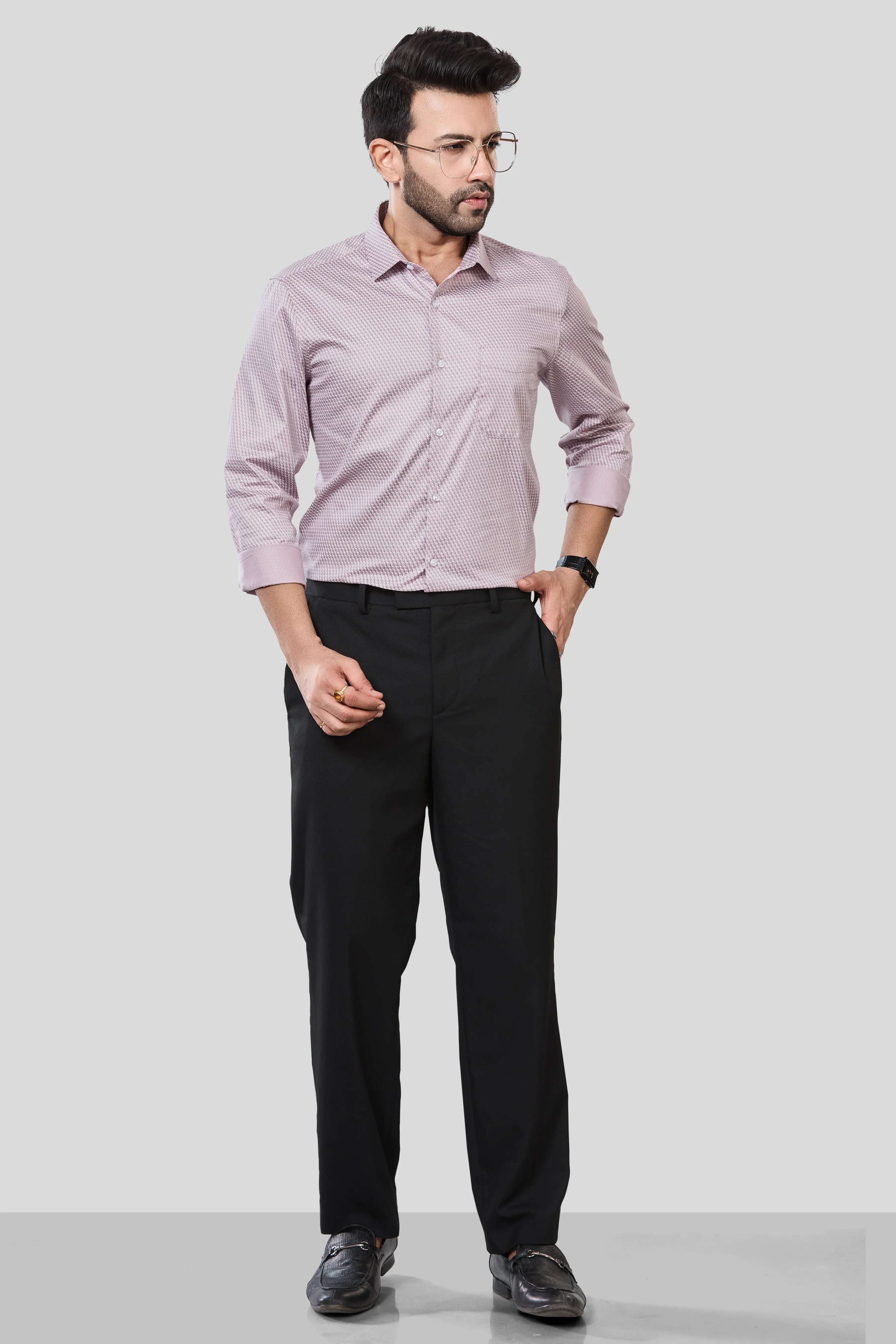Jonesburg Men's Printed Slim Fit Formal Shirt | Grocsy