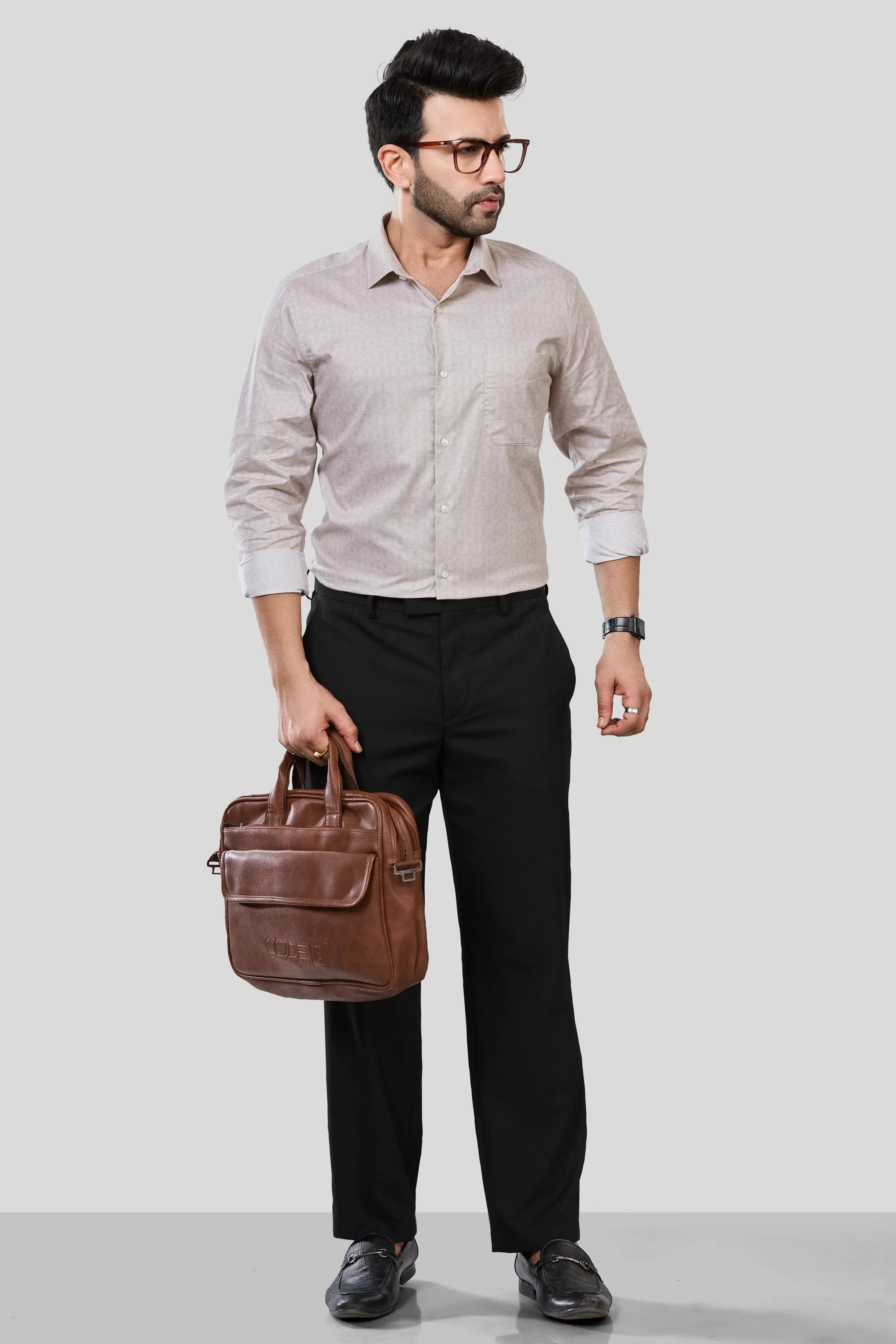 Jonesburg Men's Printed Slim Fit Formal Shirt | Grocsy