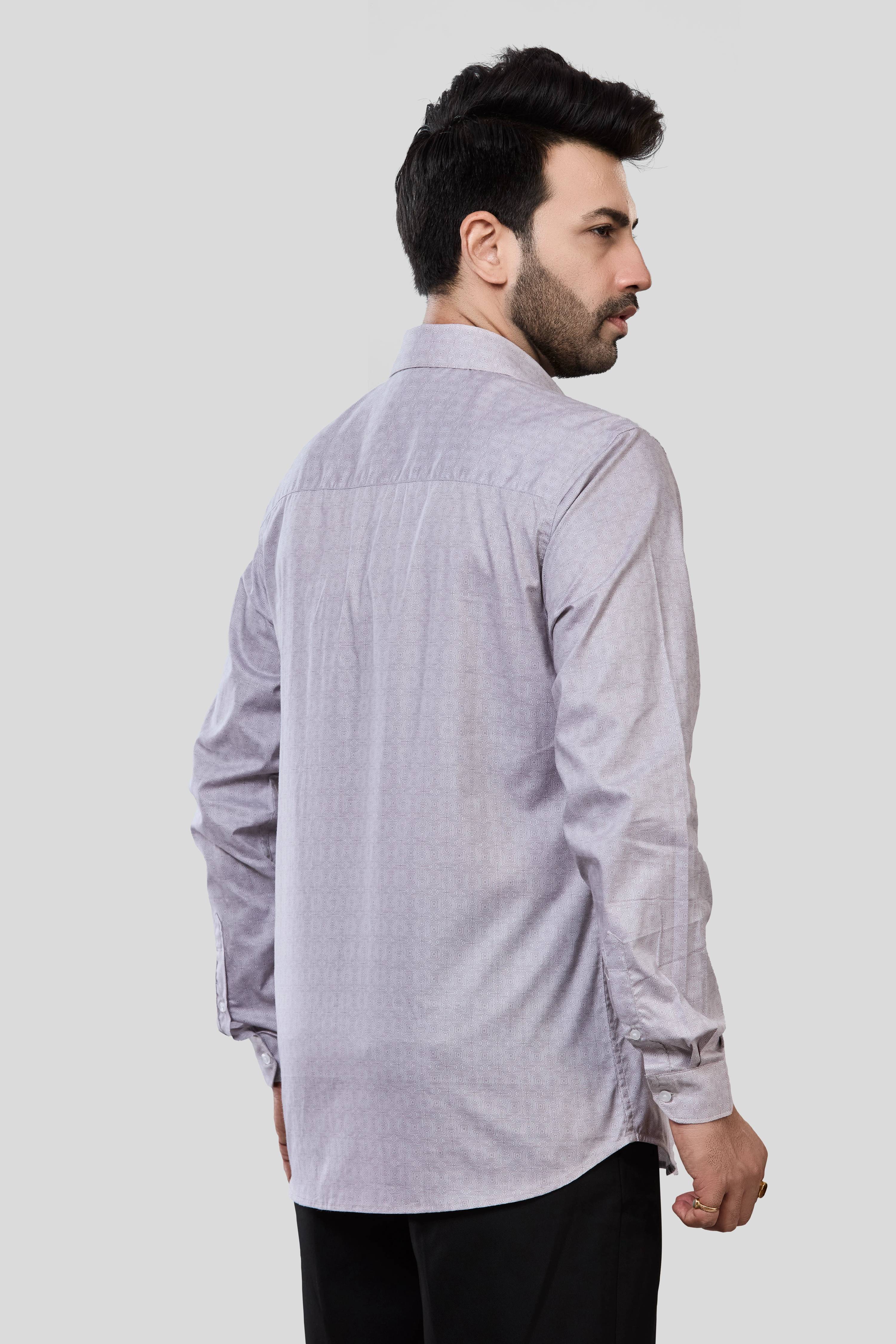 Jonesburg Men's Printed Slim Fit Formal Shirt | Grocsy