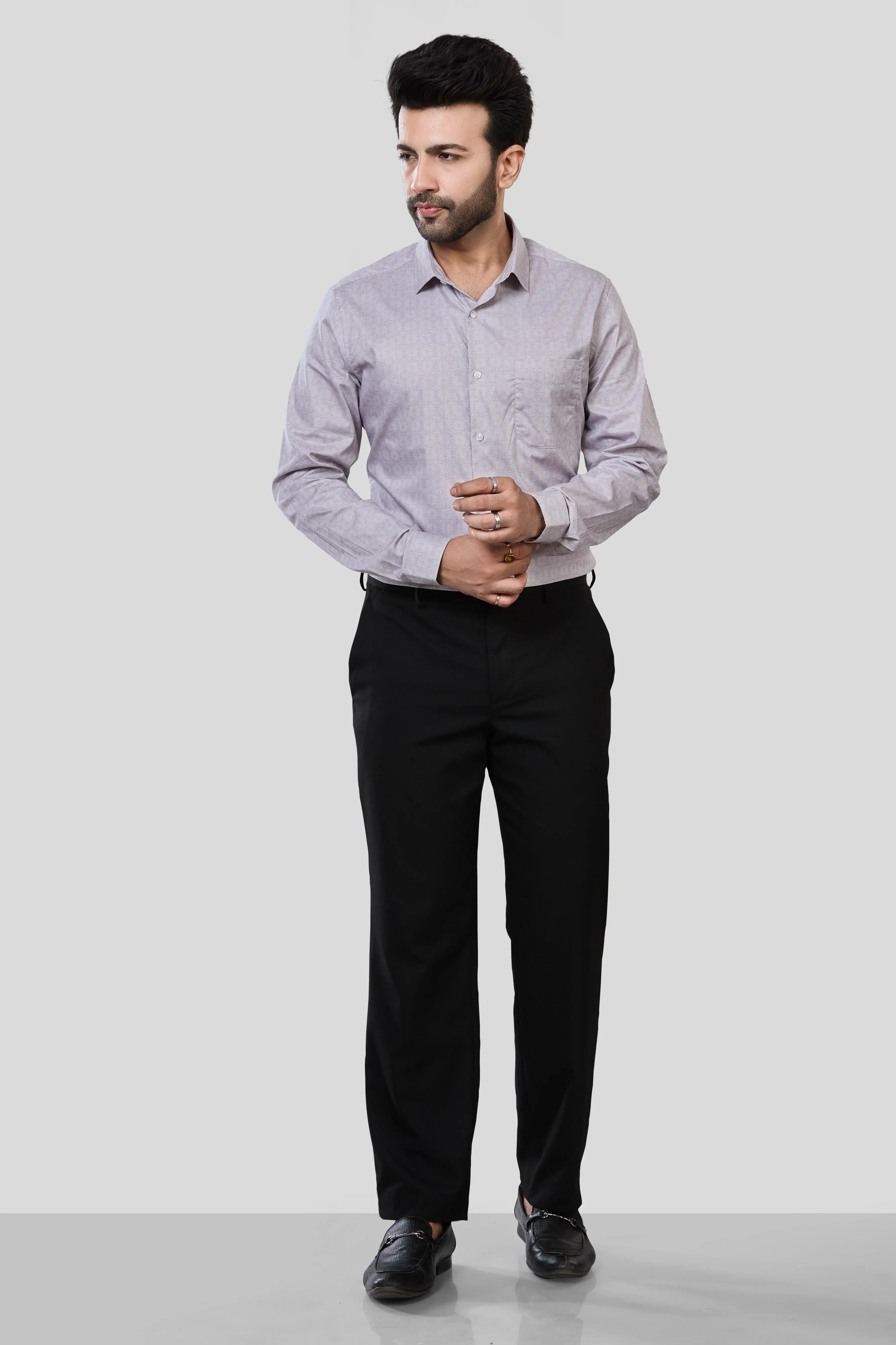Jonesburg Men's Printed Slim Fit Formal Shirt | Grocsy