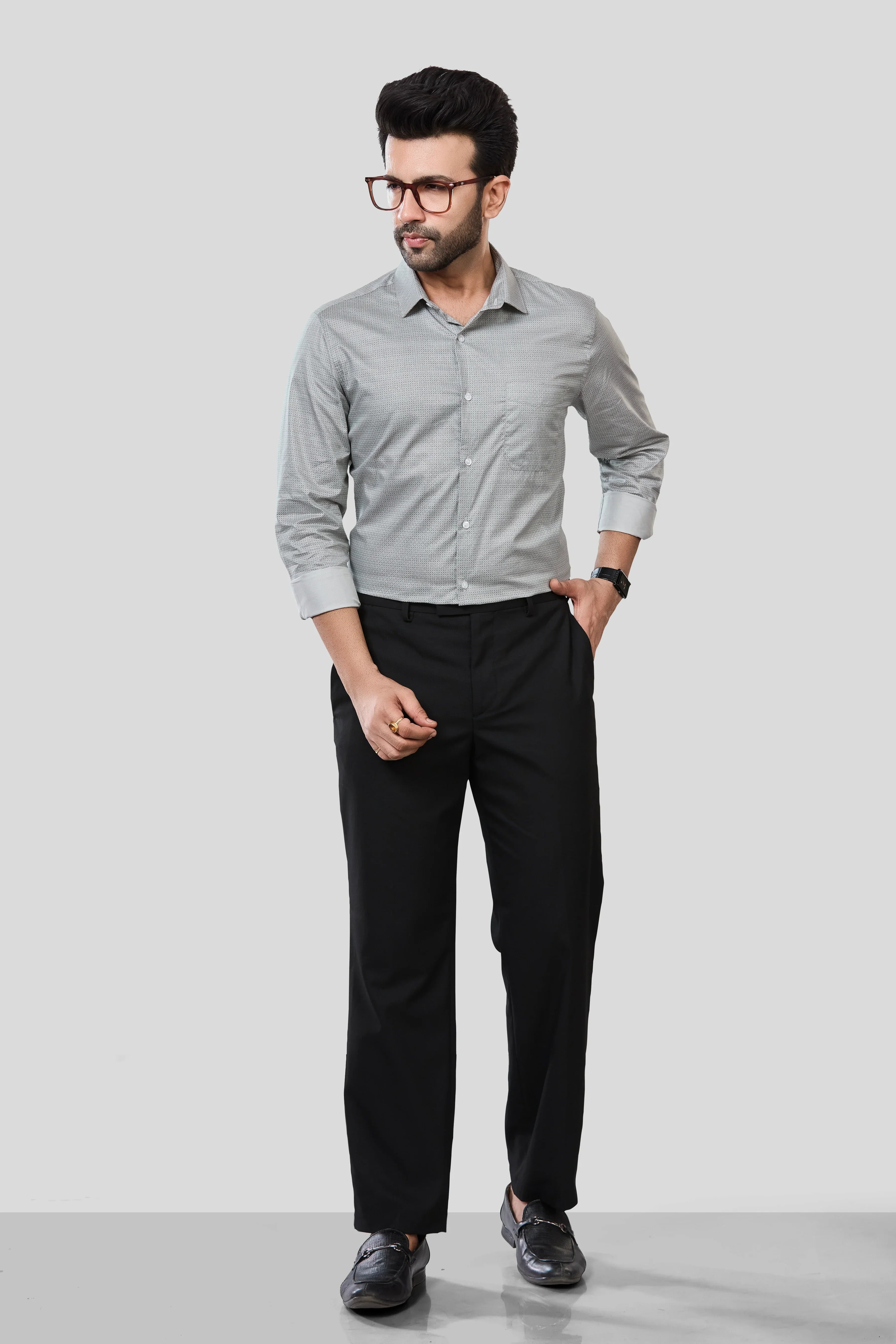 Jonesburg Men's Printed Slim Fit Formal Shirt | Grocsy