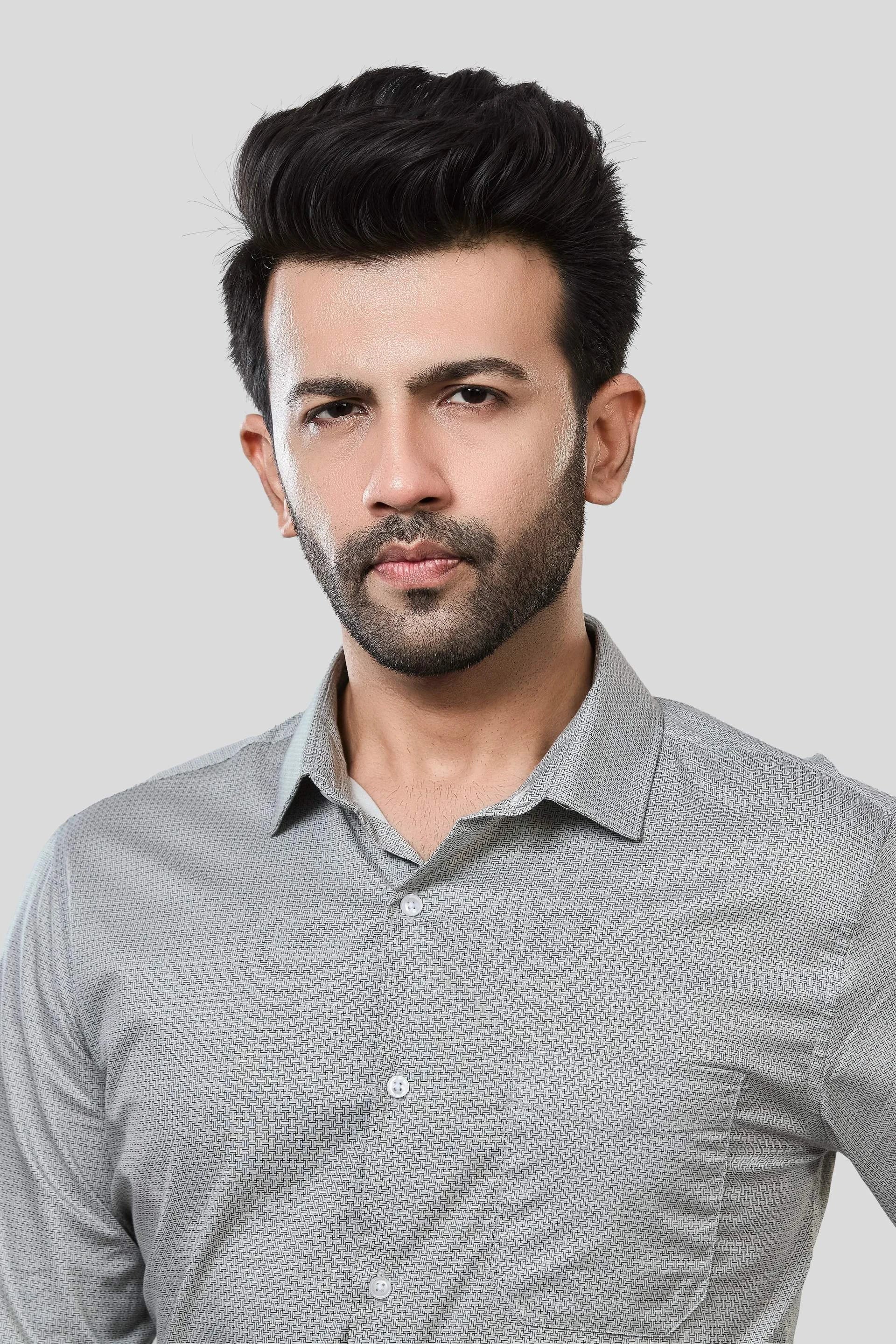 Jonesburg Men's Printed Slim Fit Formal Shirt | Grocsy