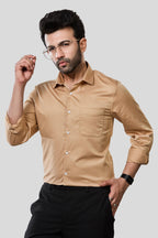Jonesburg Men's Solid Slim Fit Formal Shirt | Grocsy
