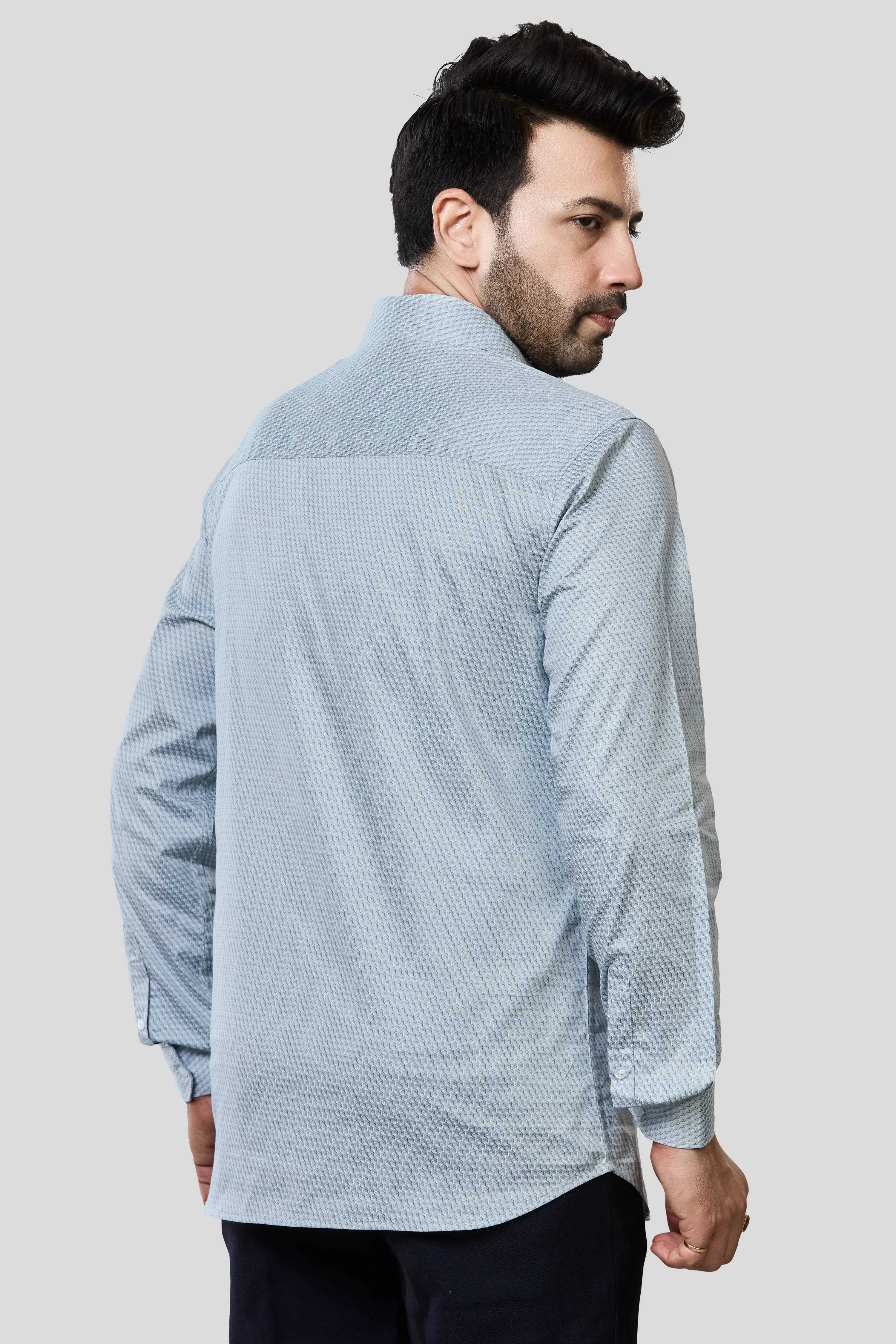 Jonesburg Men's Printed Slim Fit Formal Shirt | Grocsy