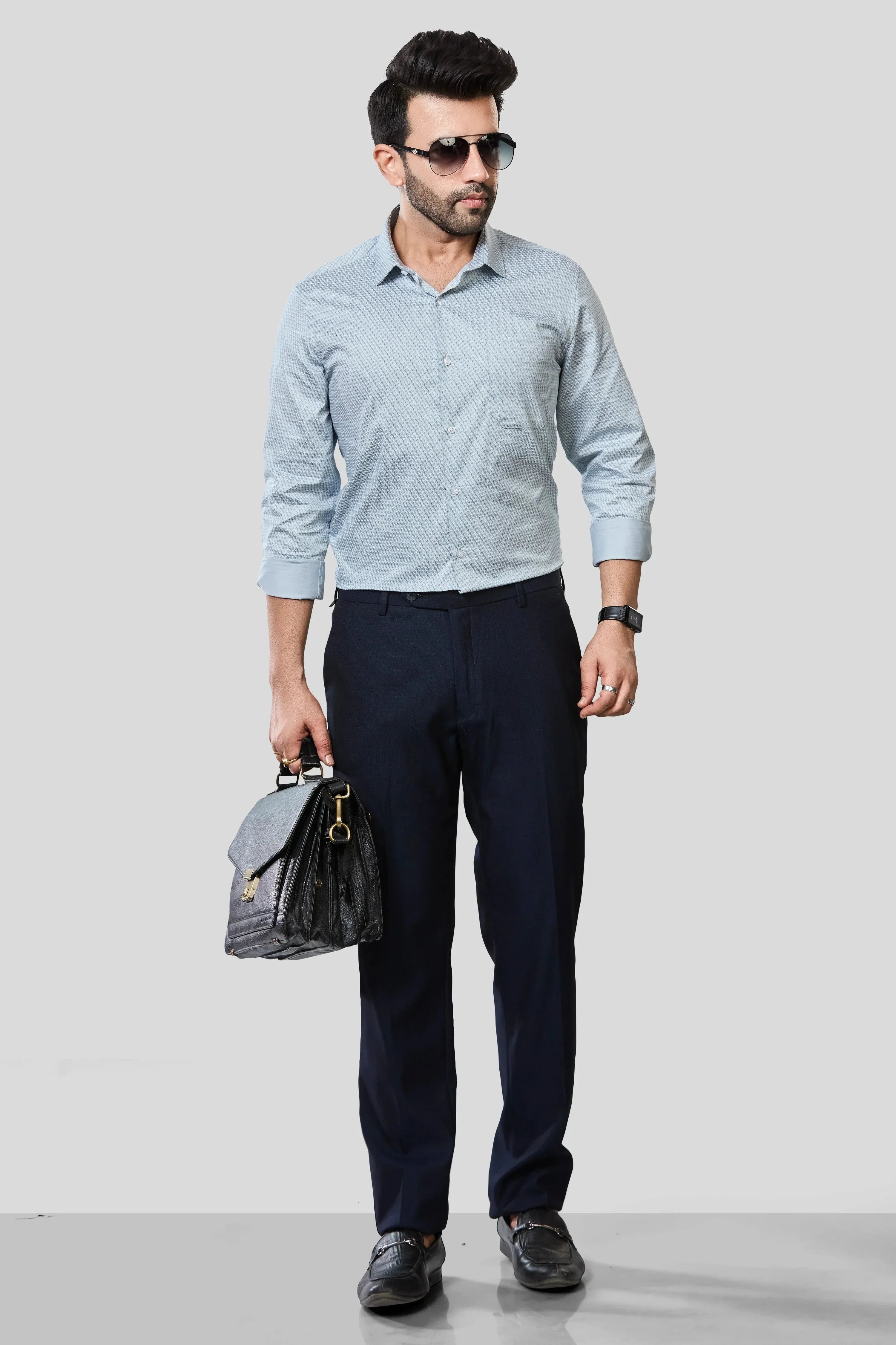 Jonesburg Men's Printed Slim Fit Formal Shirt | Grocsy