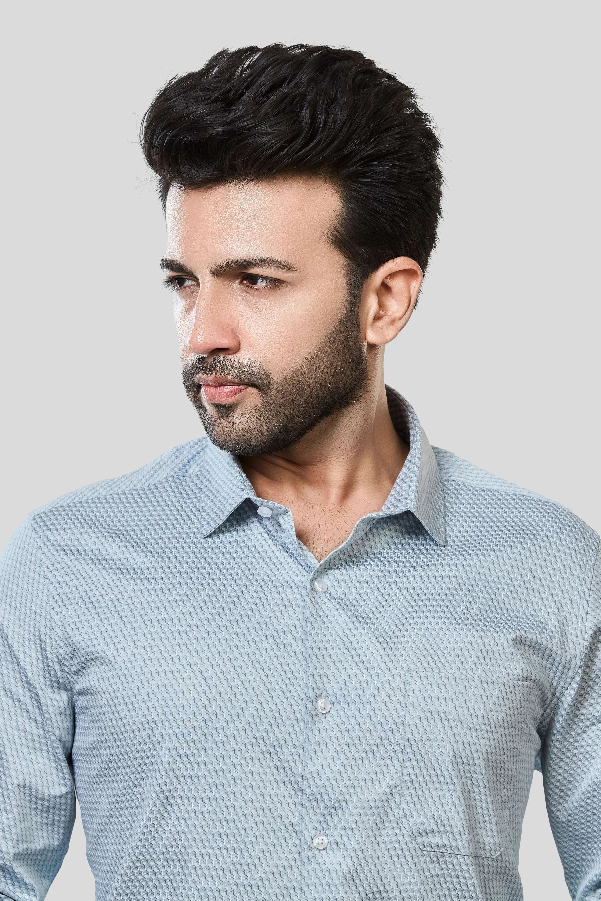 Jonesburg Men's Printed Slim Fit Formal Shirt | Grocsy