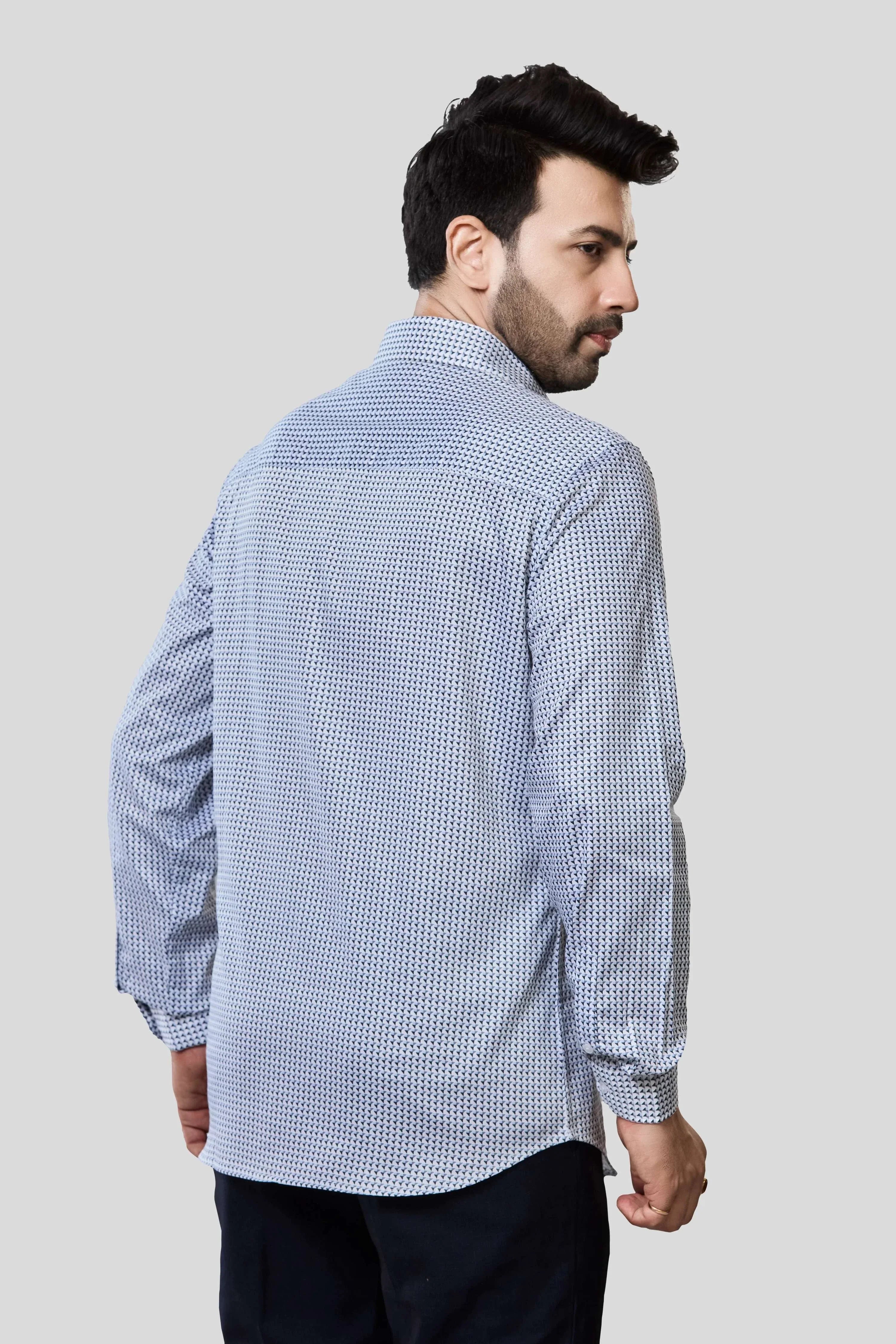 Jonesburg Men's Printed Slim Fit Formal Shirt | Grocsy