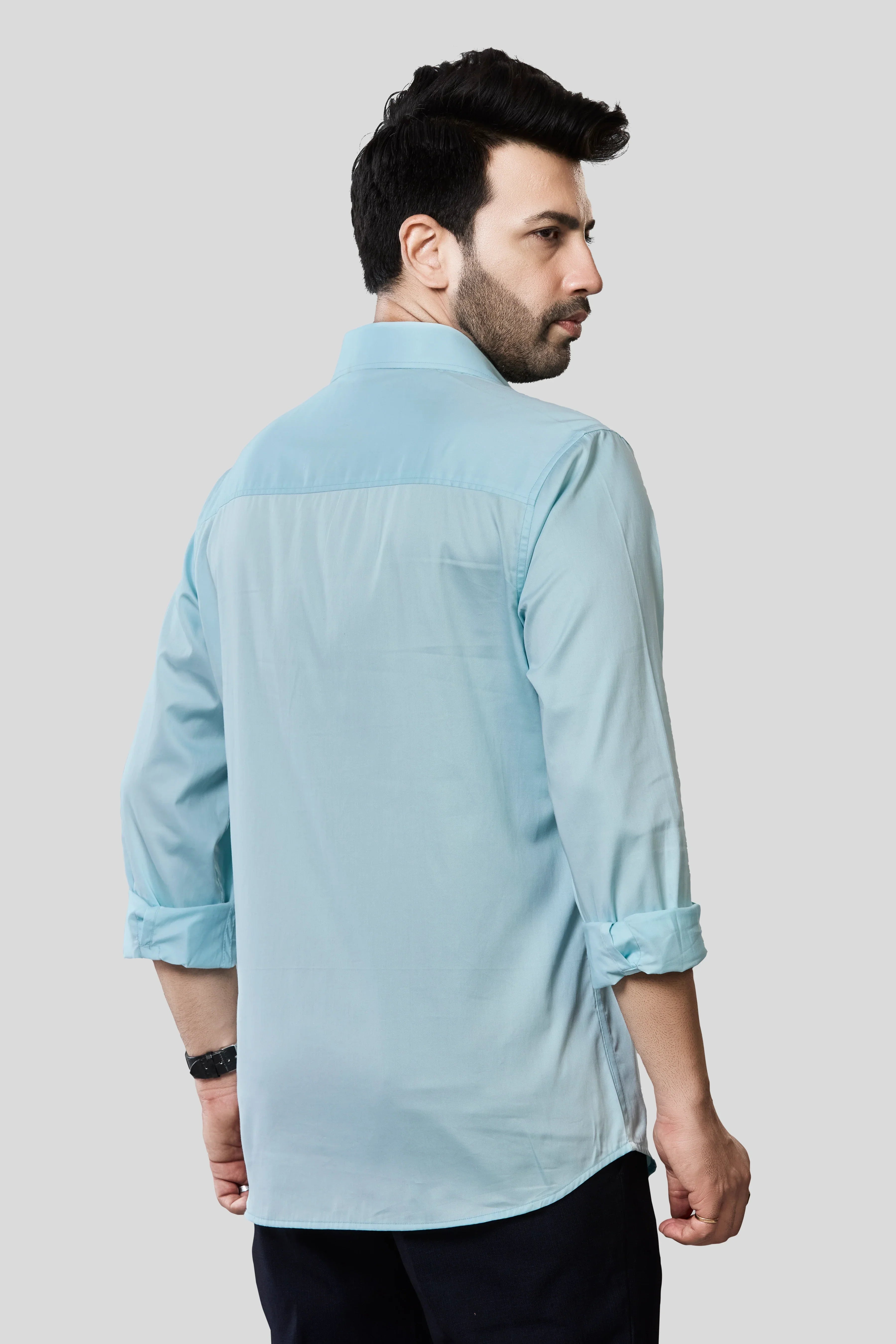 Jonesburg Men's Solid Slim Fit Formal Shirt | Grocsy