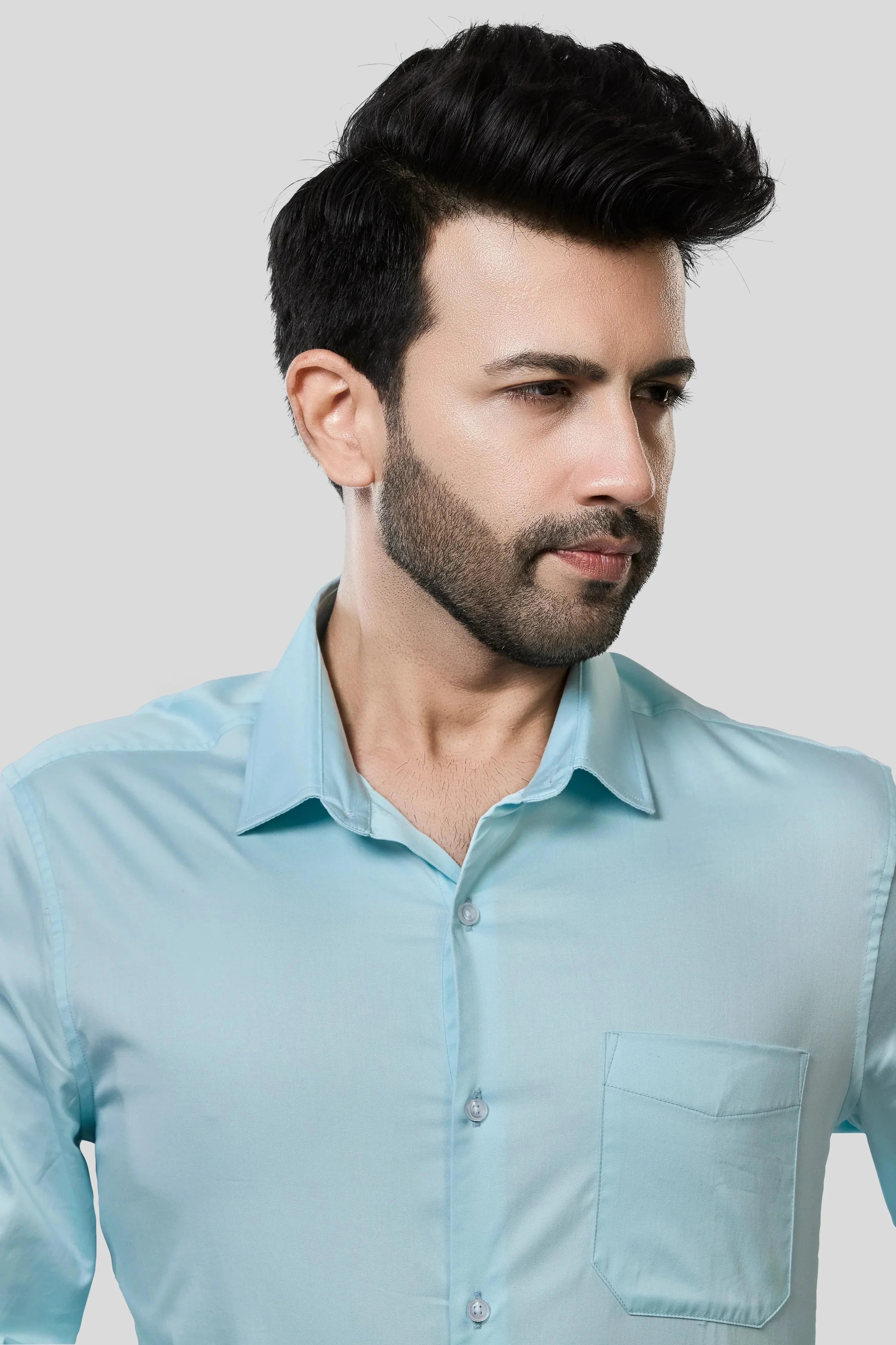 Jonesburg Men's Solid Slim Fit Formal Shirt | Grocsy