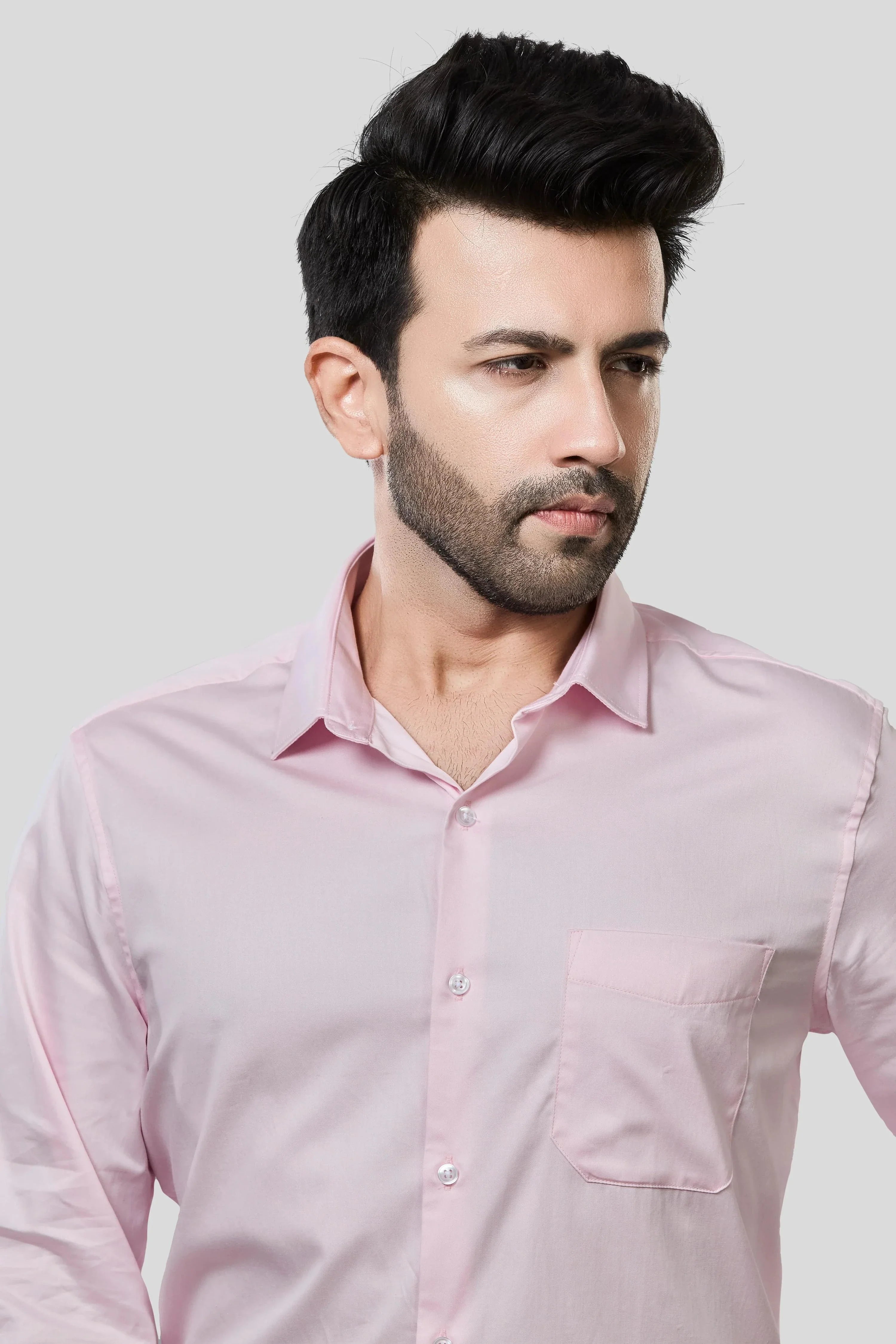 Jonesburg Men's Solid Slim Fit Formal Shirt | Grocsy