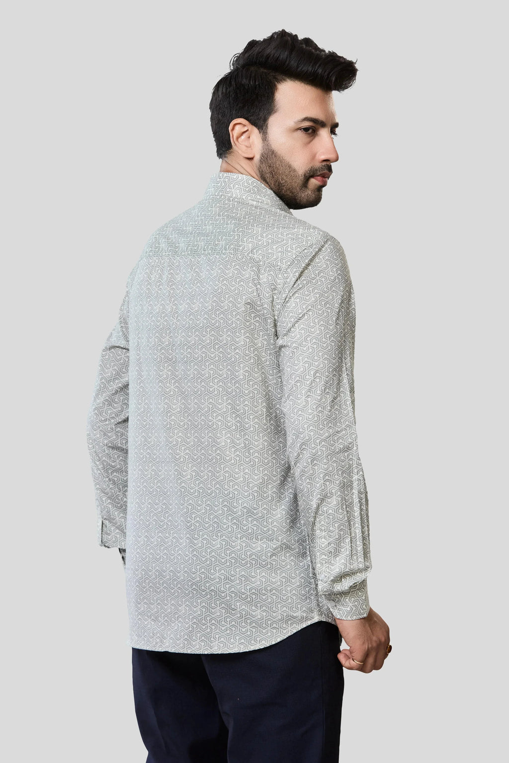 Jonesburg Men's Printed Slim Fit Formal Shirt | Grocsy