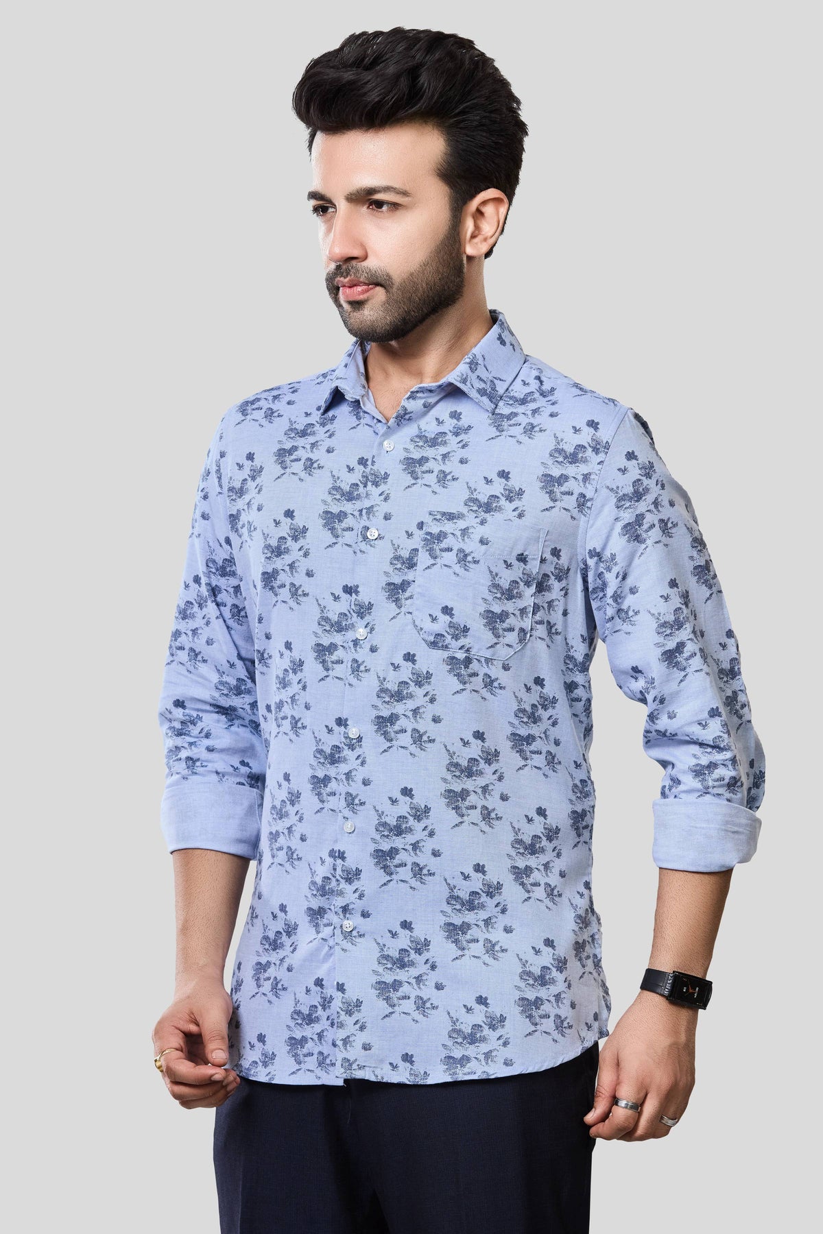 Jonesburg Men's Printed Slim Fit Formal Shirt | Grocsy