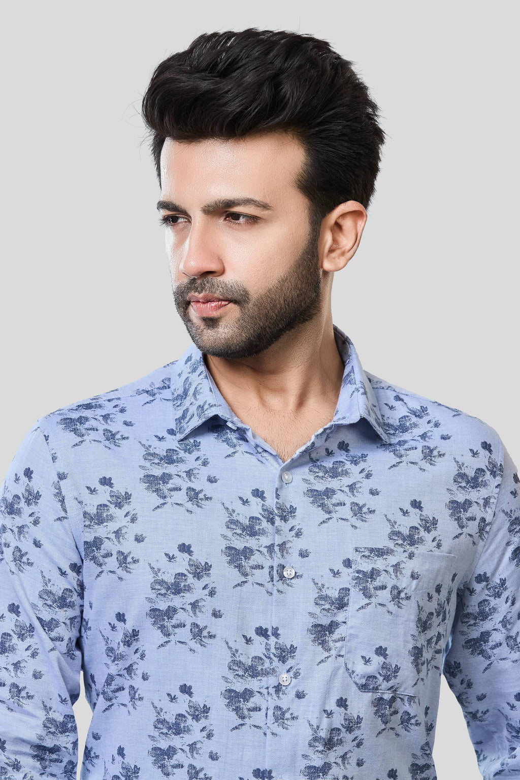 Jonesburg Men's Printed Slim Fit Formal Shirt | Grocsy