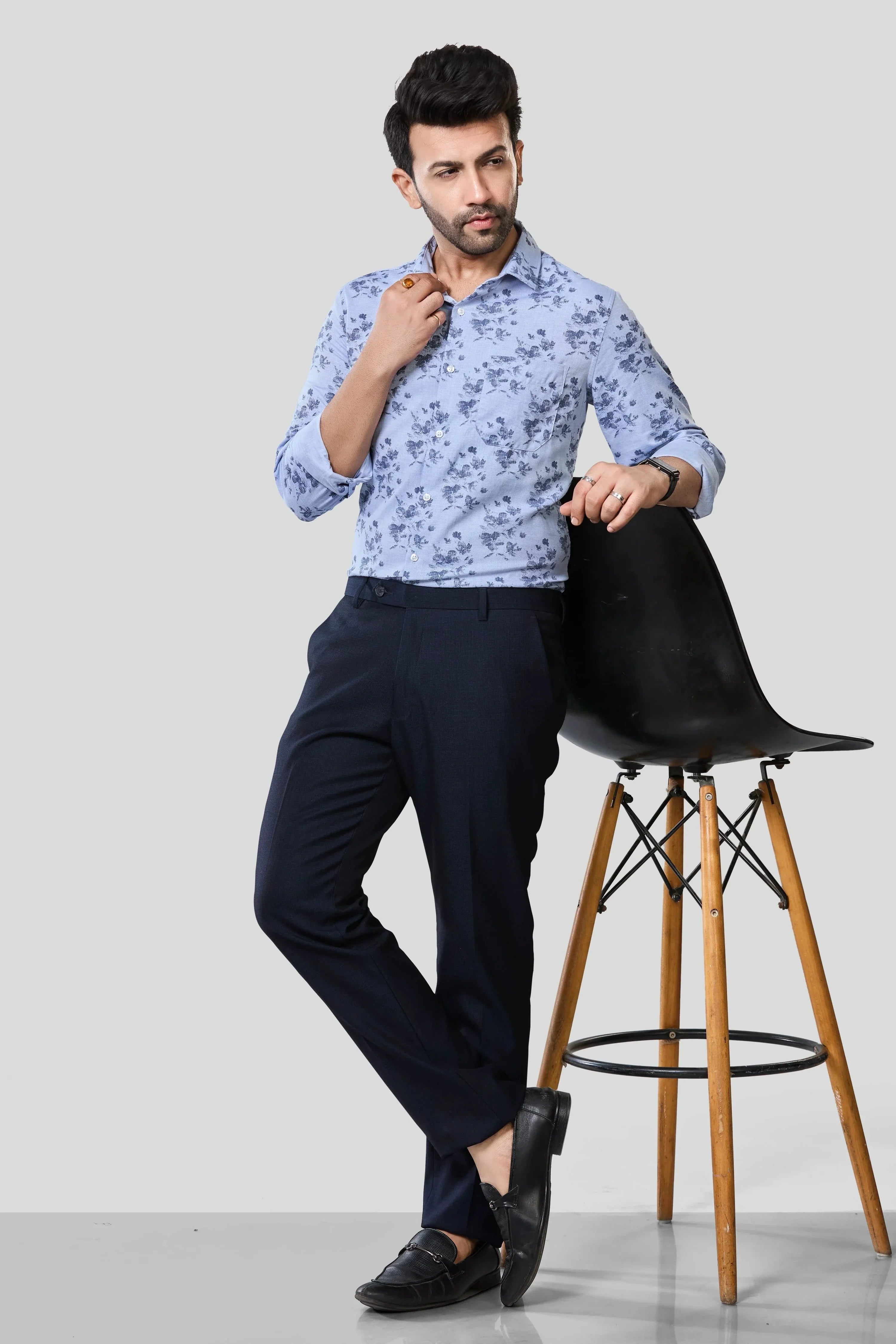 Jonesburg Men's Printed Slim Fit Formal Shirt | Grocsy