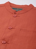 House of Pataudi Men Jashn Kurta & Trousers With Nehru Jacket | Grocsy
