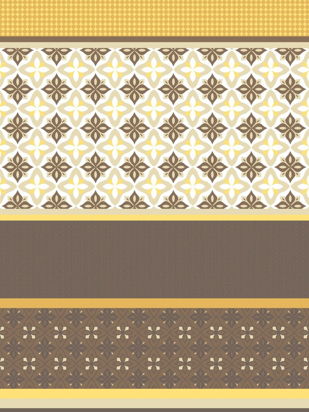 Home Ecstasy Mustard & Cream Ethnic Motifs 140TC Bedsheet With Pillow Covers | Grocsy