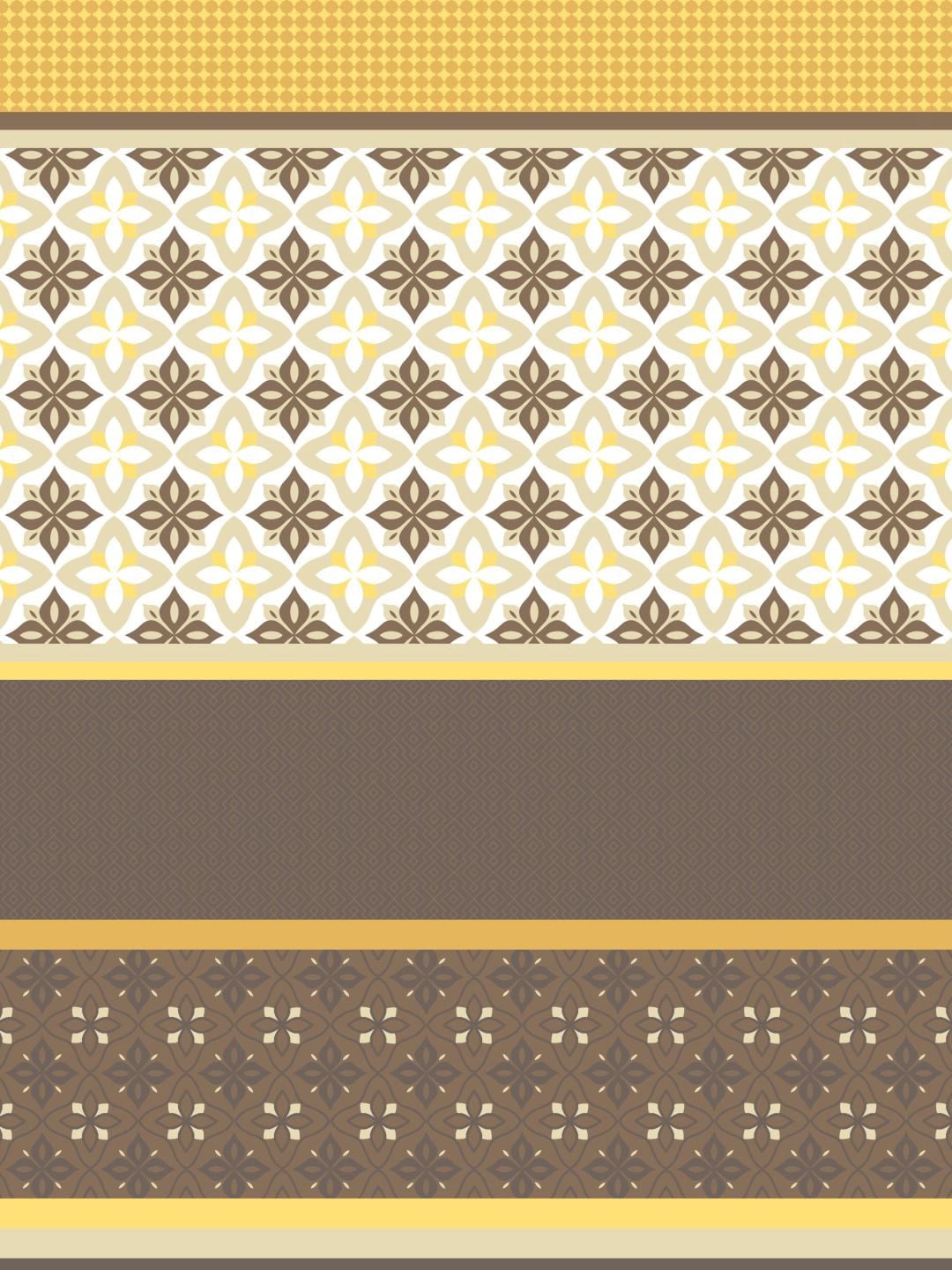 Home Ecstasy Mustard & Cream Ethnic Motifs 140TC Bedsheet With Pillow Covers | Grocsy