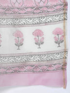 HERE&NOW Women Floral Printed Regular Pure Cotton Kurta with Palazzos & With Dupatta | Grocsy