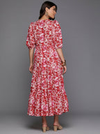 Ahalyaa Women's Traditional wear Ethnic Dress - Red | Grocsy
