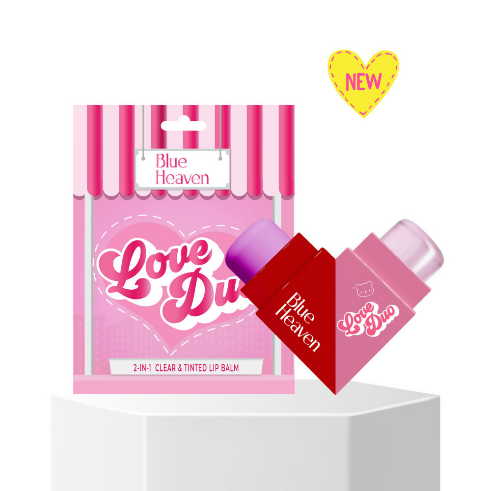Blue Heaven Love Duo 2-In-1 Clear & Tinted Lip Balm - Bae (Clear+ Watermelon) | Grocsy