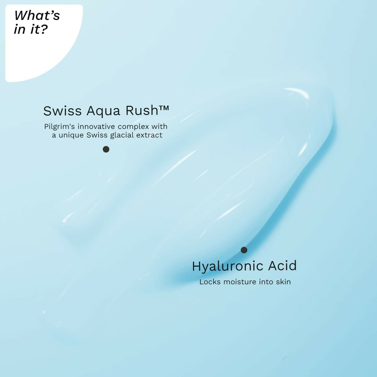 Pilgrim Swiss Aqua Rush 120H Moisturizer Strengthens skin barriers, Plump & glowing skin | Grocsy