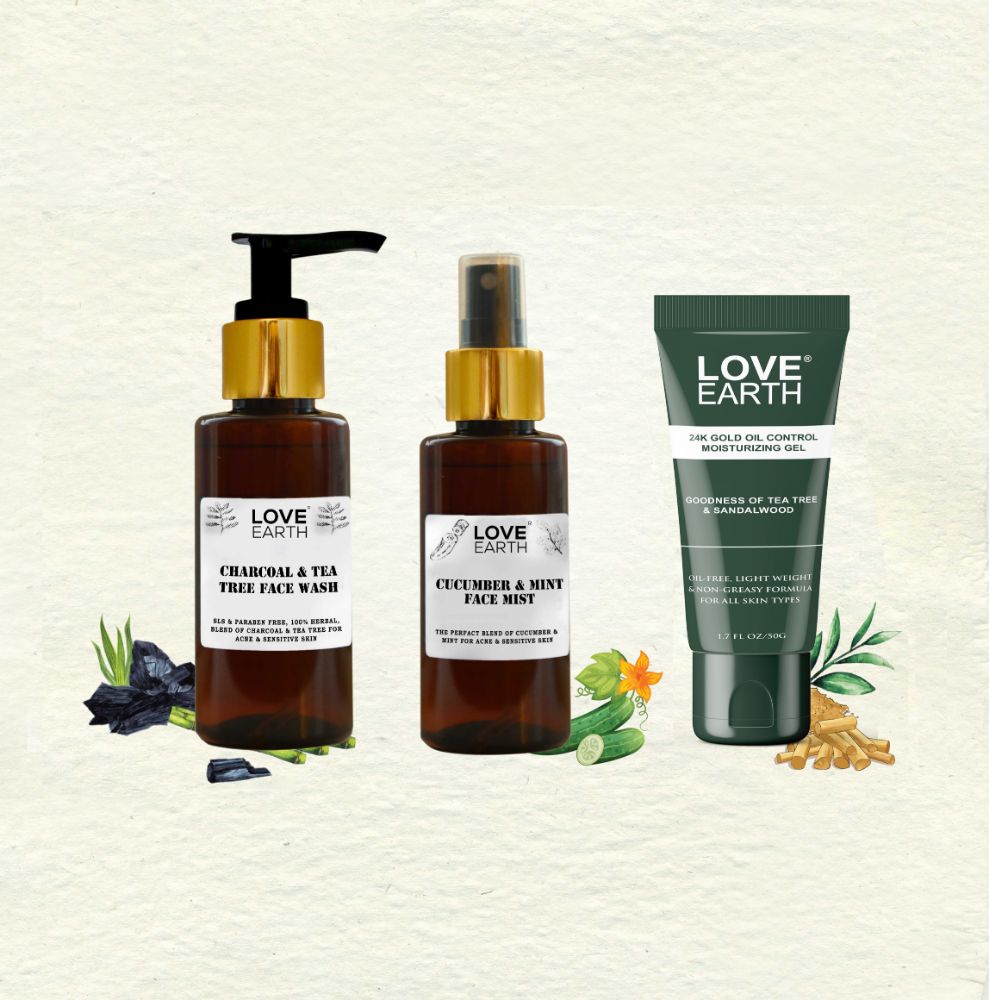 Love Earth Anti Acne Kit | Grocsy
