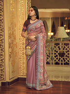 Myra Multicolour Gorgette Designer Saree | Grocsy
