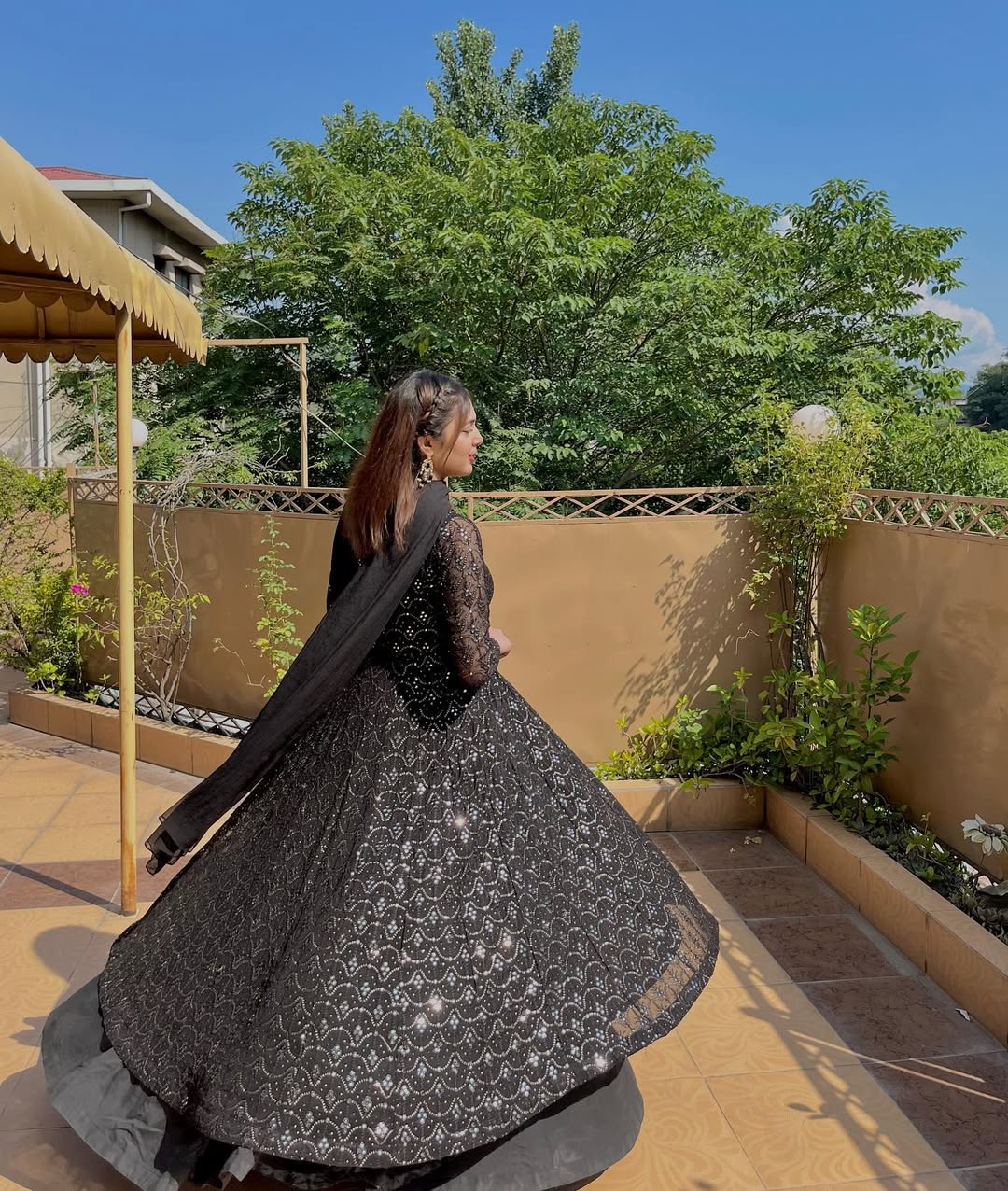 Yash Enterprise Black Fux Georgett Party Wear Salwar Suit | Grocsy