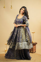 Yash Enterprise Light Purple Cosmo Silk Embroidery Suit Set | Grocsy
