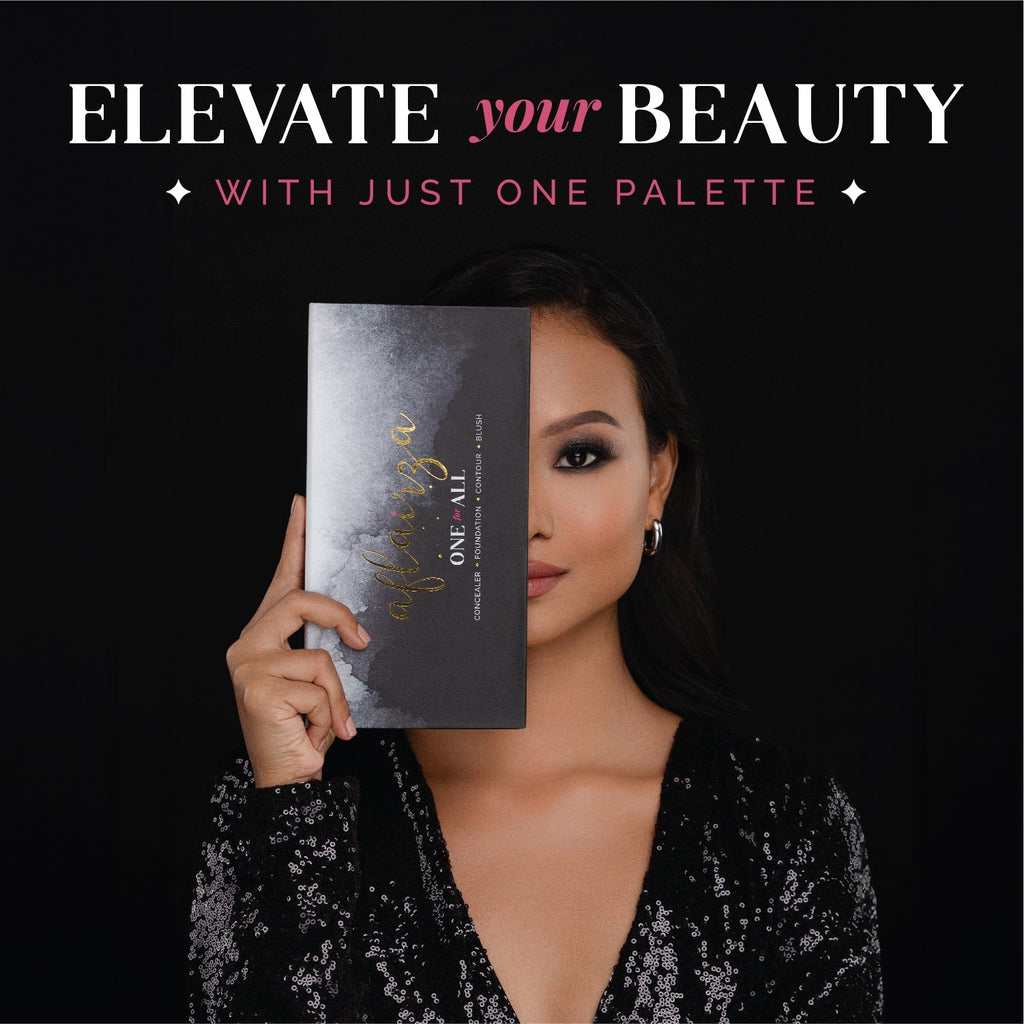 Aflairza One for All Palette, 4-in-1 Foundation, Concealer, Blush & Contour, All-in-One Face Palette for Effortless Beauty 56g | Grocsy