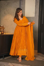 Yash Enterprise Gold Party Wear Embroidered Work Stitched Salwar Suits | Grocsy