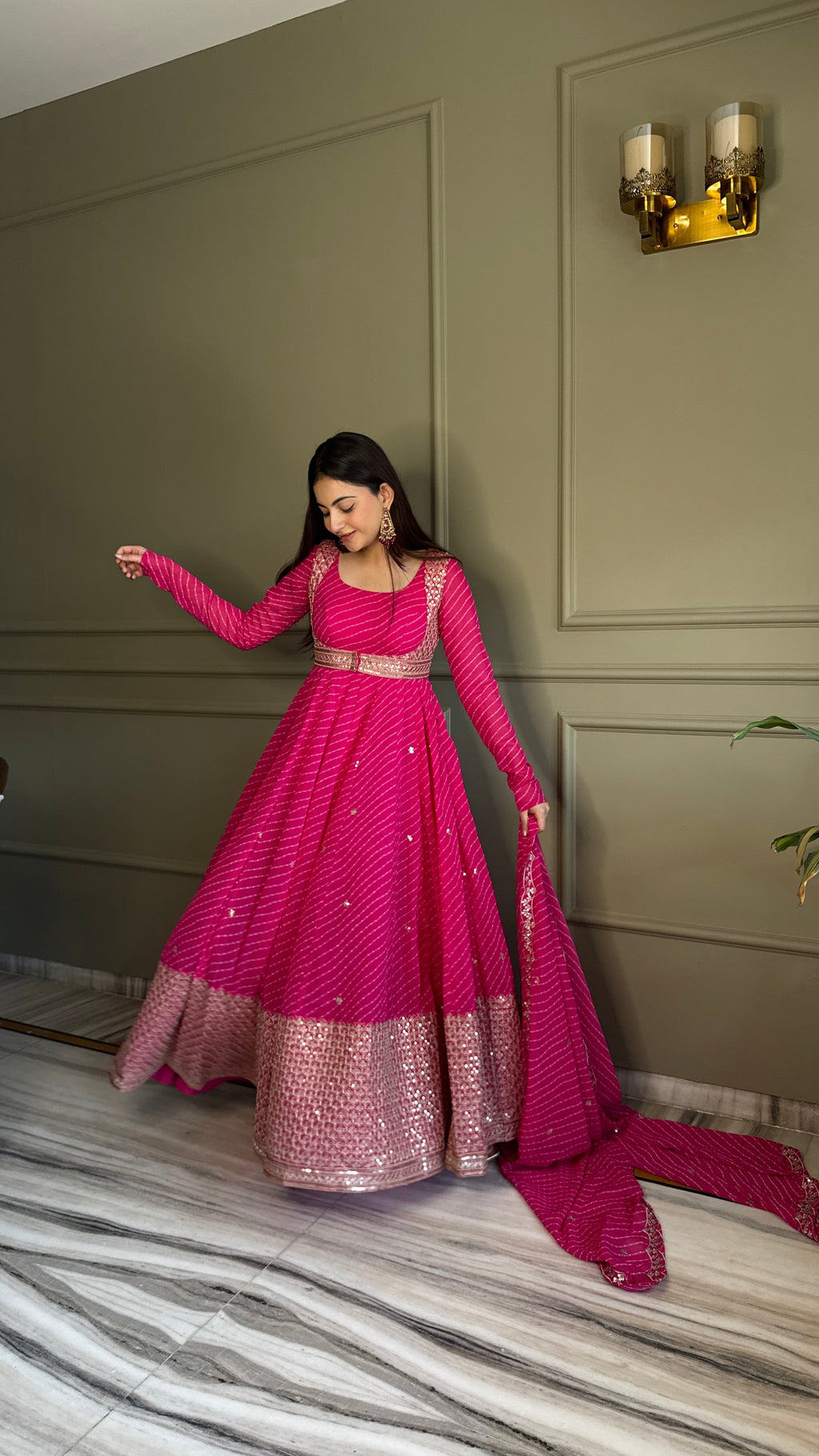 Yash Enterprise Pink Georgette Party Wear Embroidery Suit Set | Grocsy