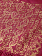 Sangria Women Magenta & Golden Printed Kurta with Palazzos & Dupatta | Grocsy