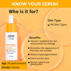 Nykaa SkinRX 20% Vitamin C + 1% Hyaluronic Acid Serum for Bright, Radiant and Hydrated Skin | Grocsy