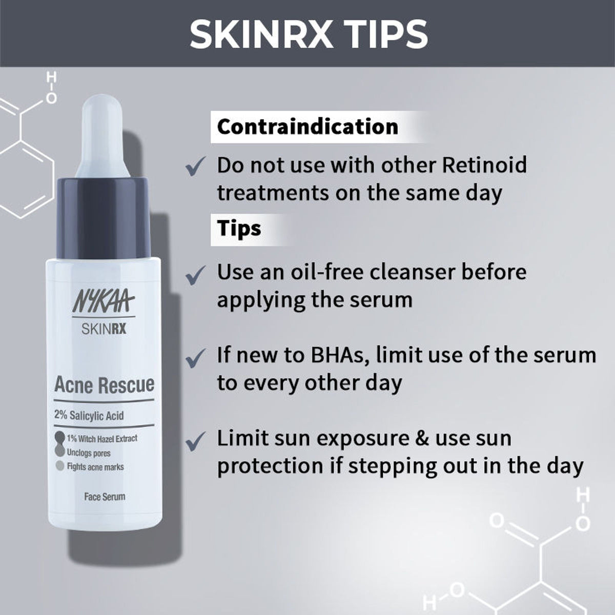 Nykaa SKINRX 2% Salicylic Acid Face Serum | Grocsy