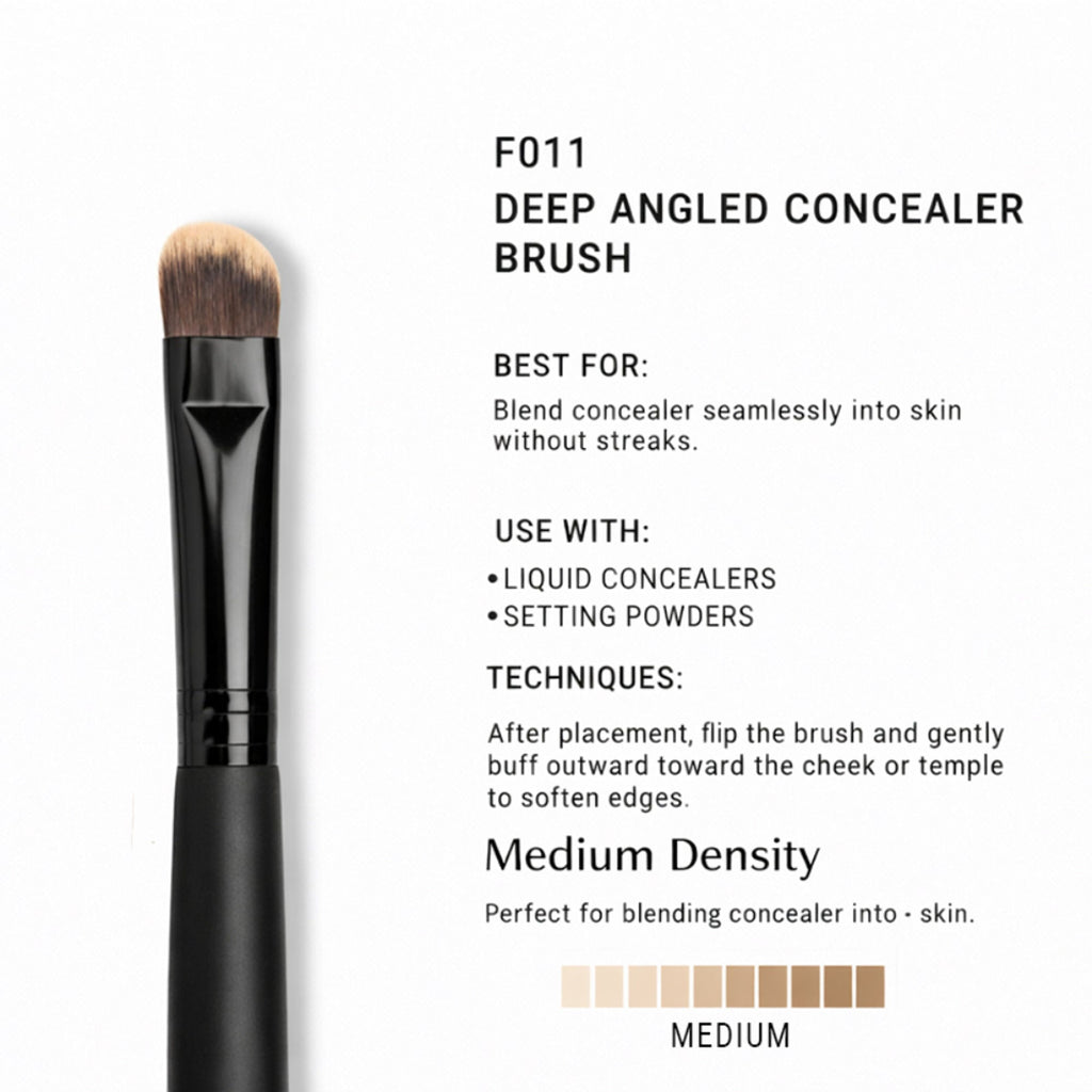 CUFFS N LASHES Deep Angled Concealer Brush - F011 | Grocsy