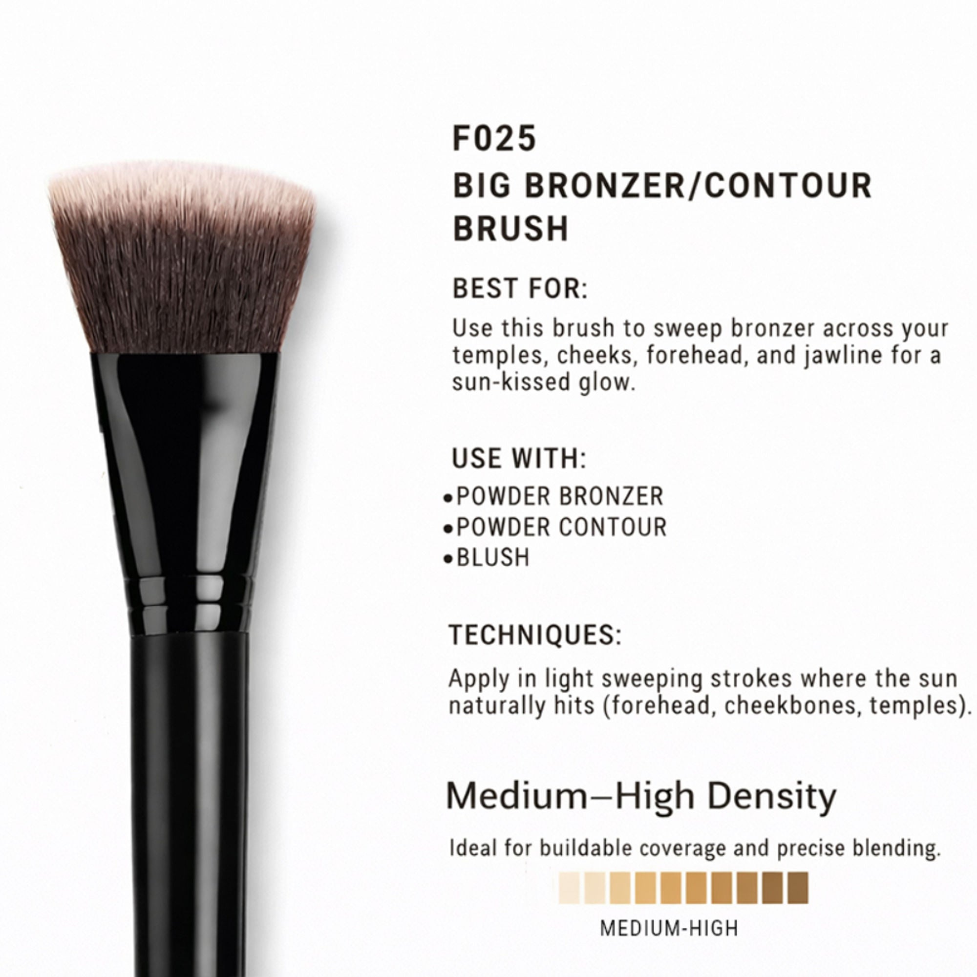 CUFFS N LASHES Big Bronzer Contour Brush - F025 | Grocsy