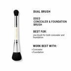 CUFFS N LASHES Concealer & Foundation Dual Brush - 03 | Grocsy