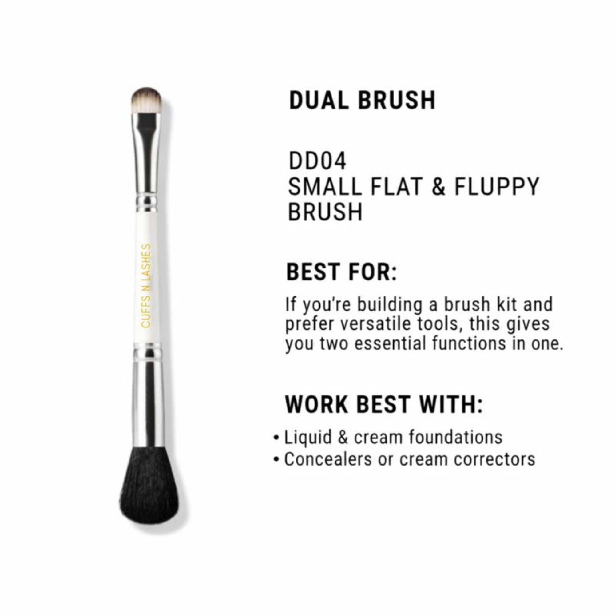 CUFFS N LASHES Flat Brush & Blending Dual Brush - 04 | Grocsy