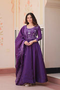 Teeya Creation Womens New Simple Gold Crush With Beads Embroidery-Work Gown Set | Grocsy
