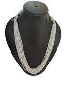 Inhanns Bloom Handmade Beaded Only Necklace - 12 Layers - Ivory | Grocsy