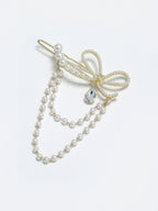 Panash Women Gold-Toned Embellished Chain Drop Hair Pin | Grocsy