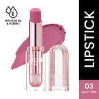 Swiss Beauty High Shine Finish Smooth Glide Pure Lustre Lipstick - 3 Salty Pink | Grocsy