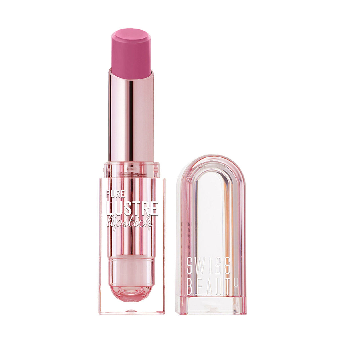 Swiss Beauty High Shine Finish Smooth Glide Pure Lustre Lipstick - 3 Salty Pink | Grocsy