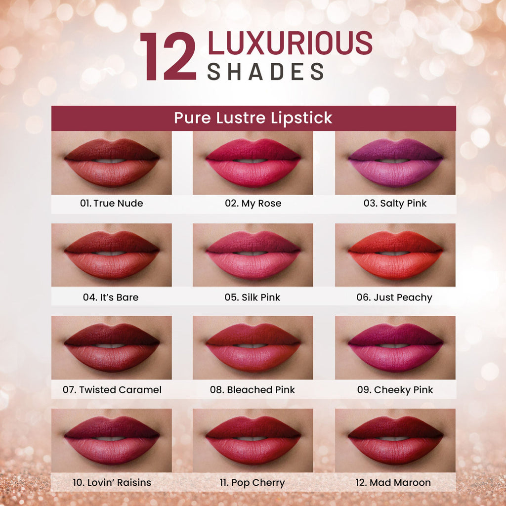 Swiss Beauty High Shine Finish Smooth Glide Pure Lustre Lipstick - 4 It's Bare | Grocsy