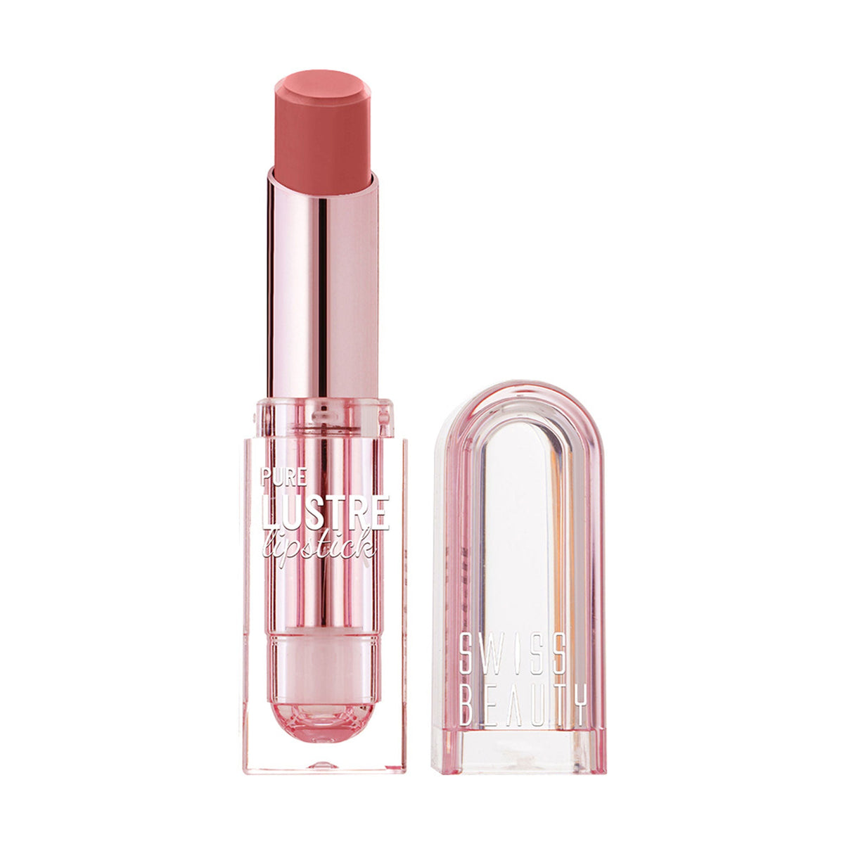Swiss Beauty High Shine Finish Smooth Glide Pure Lustre Lipstick - 4 It's Bare | Grocsy