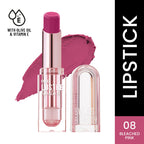 Swiss Beauty High Shine Finish Smooth Glide Pure Lustre Lipstick - 8 Bleached Pink | Grocsy
