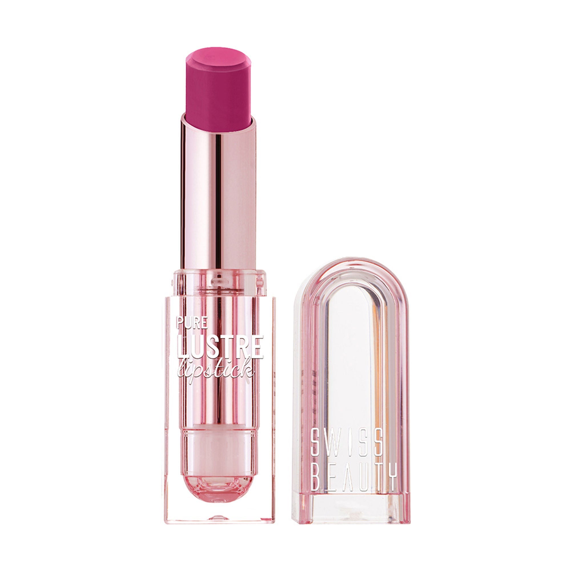 Swiss Beauty High Shine Finish Smooth Glide Pure Lustre Lipstick - 8 Bleached Pink | Grocsy