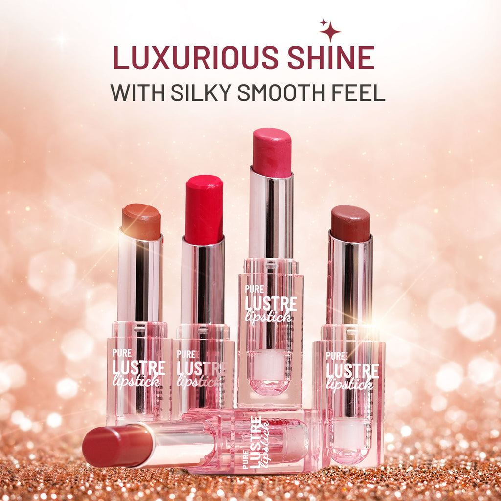 Swiss Beauty High Shine Finish Smooth Glide Pure Lustre Lipstick - 9 Cheeky Pink | Grocsy
