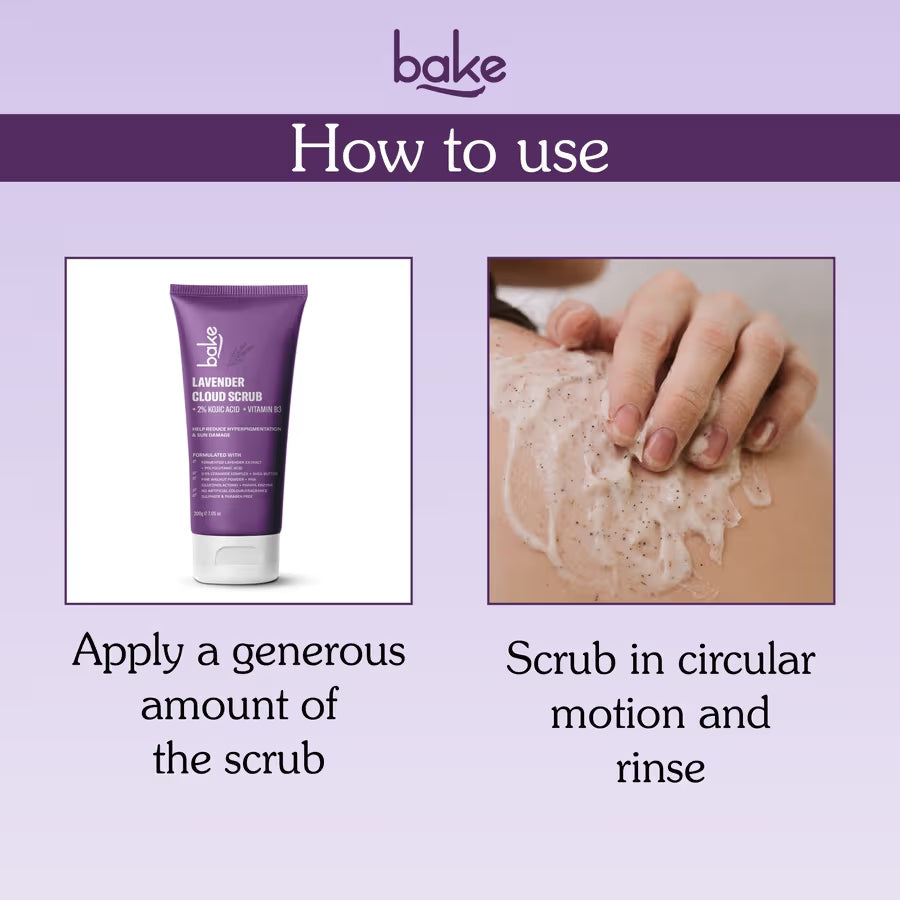 Bake 2% Kojic Acid Lavender Smoothie Body Scrub | Grocsy